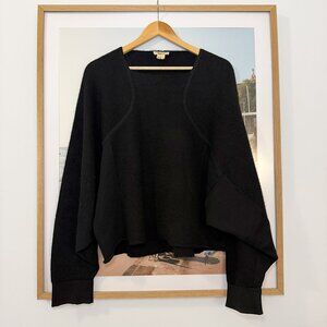 Vintage HELMUT LANG black wool dolman sleeve sweater fits M